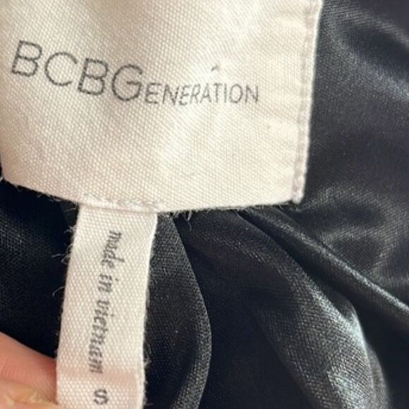 BCBGeneration Navy Multi-Pattern Draped Jacket Small - Picture 9 of 11